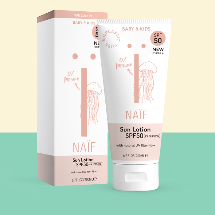 Naif Care: Protector solar SPF50 niños (sin perfume) - MADE in TRIBE
