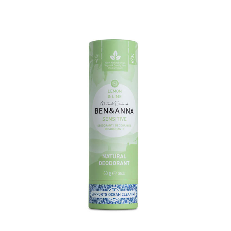 Desodorante natural SENSITIVE sin plástico aroma lima y limón