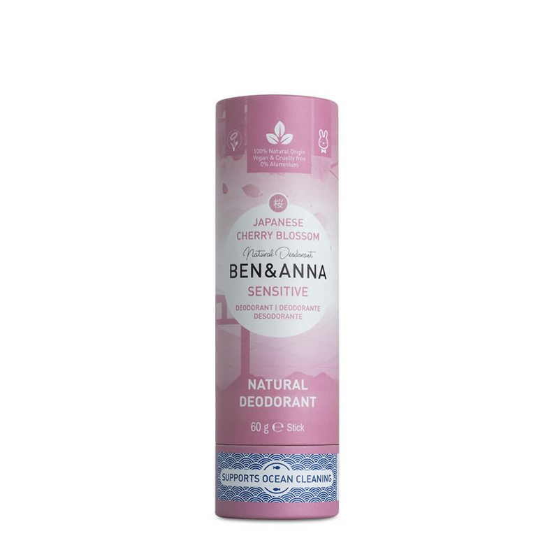 Desodorante natural SENSITIVE sin plástico - aroma Flor de cerezo